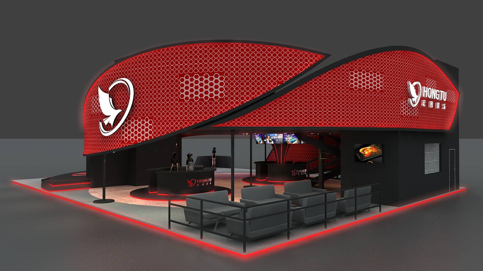 展臺(tái)設(shè)計(jì)建筑元素和元素展會(huì)設(shè)計(jì)制作(圖1)