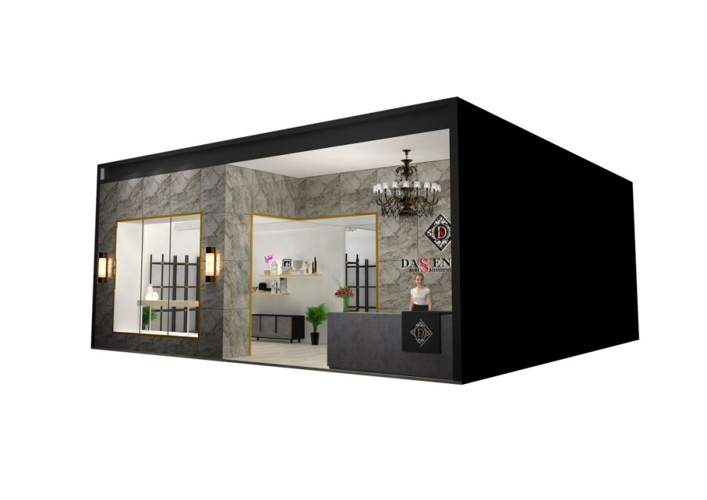 促進藝術(shù)原則的展臺搭建設計技能會展搭建商(圖1)