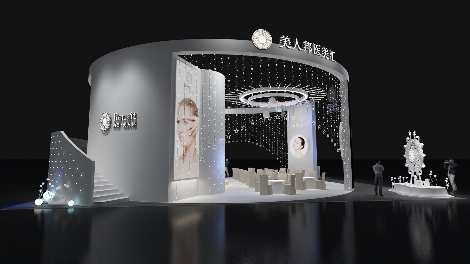 會(huì)展設(shè)計(jì)雕花玻璃在展臺(tái)搭建中作用空間分割目的(圖1)